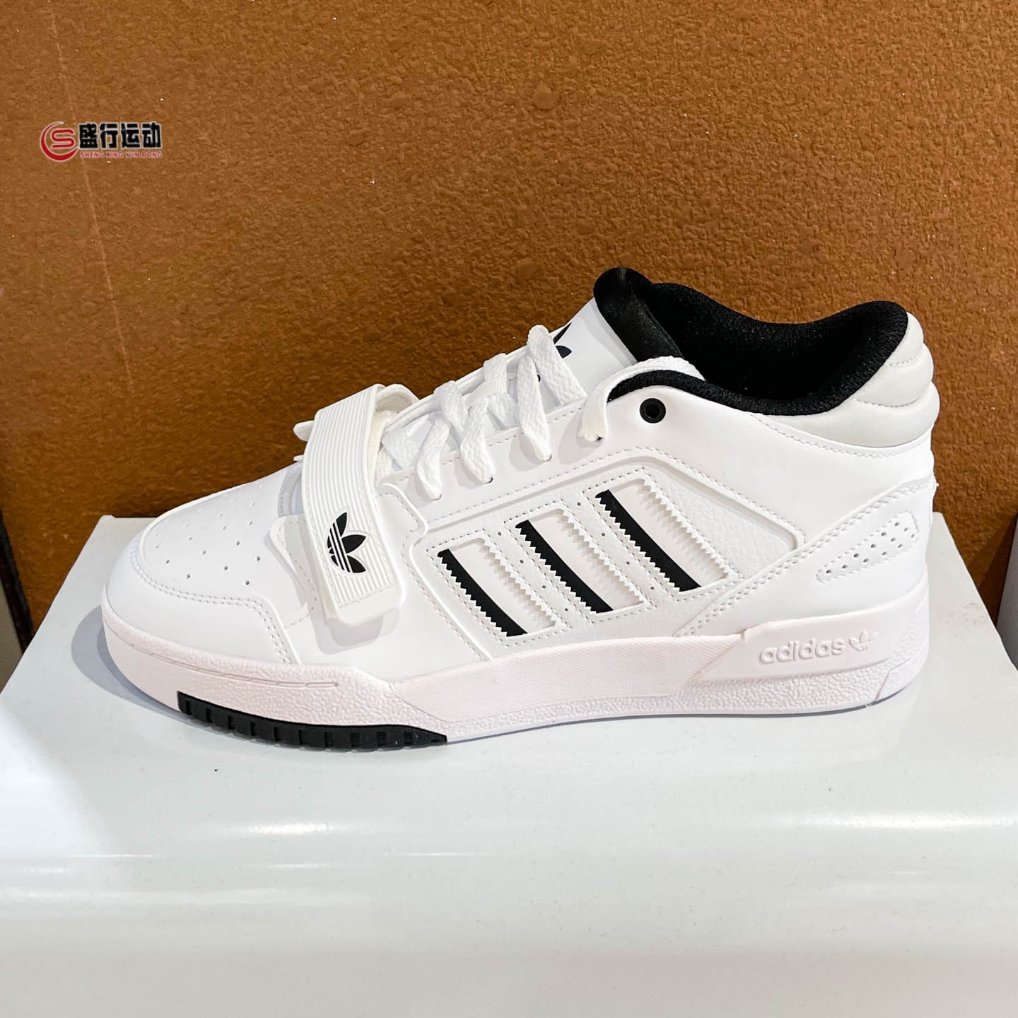 阿迪达斯男女鞋2026年冬季DROP STEP3.0休闲篮球风平底板鞋KI1256