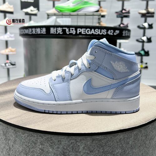 NIKE耐克女子2026冬款Air Jordan 1 Mid复古中帮篮球鞋DQ8423-407