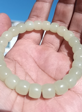 和田玉黄玉黄口料直切手链手串