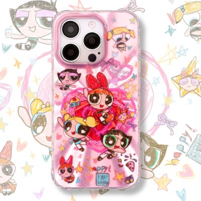 苹果华为双层IMD闪粉可爱卡通