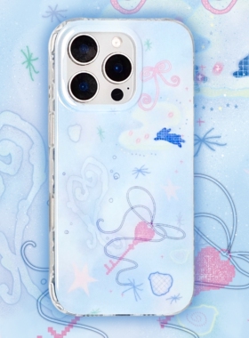 【支持17】坠入兔子海小清新双层日系复古艺术家授权合作可爱手绘简约日韩IMDiPhone16ProM苹果15华为mate70