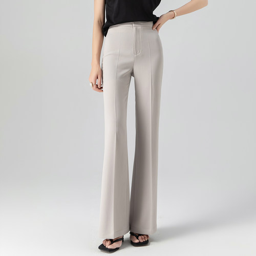 三醋酸微喇裤高腰长裤