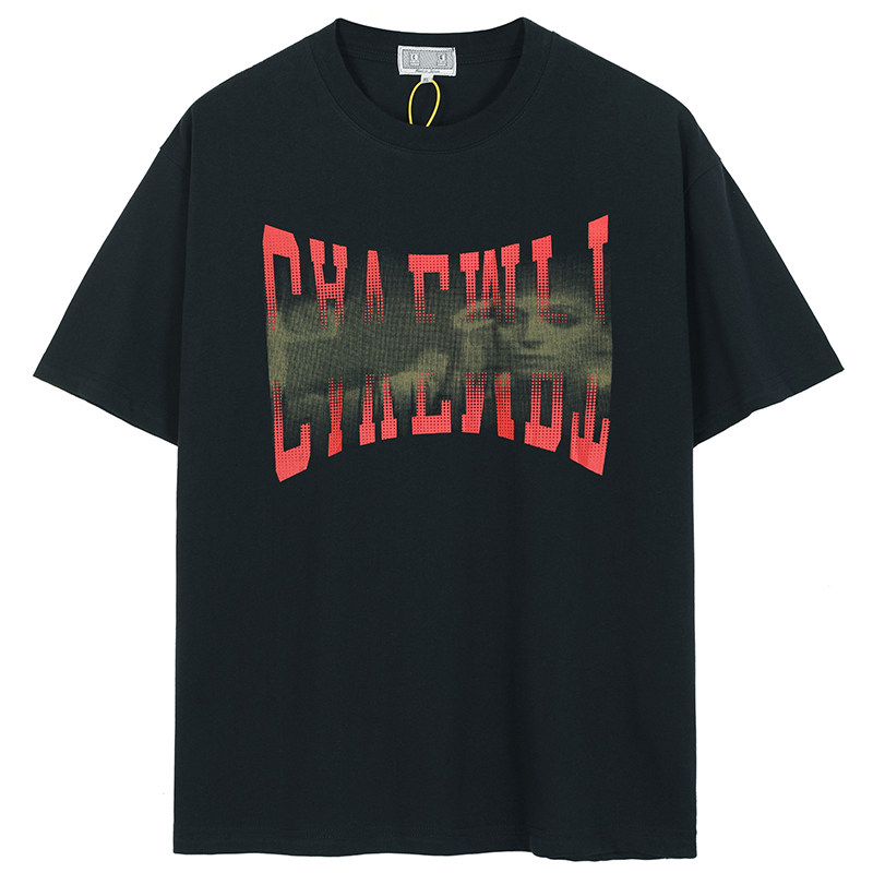 LIFE CAVEMPT CE RETRO ABSTRACT GRIMACE PRINT UNI FASHION BRAND SUMMER OVERSIZE COUPLE