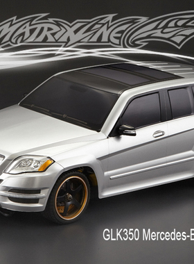 1/10拉力漂移车壳 银色/黑色 奔驰GLK350 PC车壳成品涂装 195mm宽