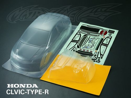 现货 1/10竞速漂移车壳 三代思域 TYPE R FD2/FN2 PC透明 195mm宽
