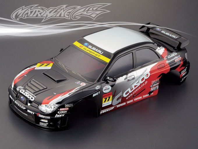 1/10拉力竞速漂移车壳 pc车壳成品 wrx9斯巴鲁sti火焰涂装 190mm