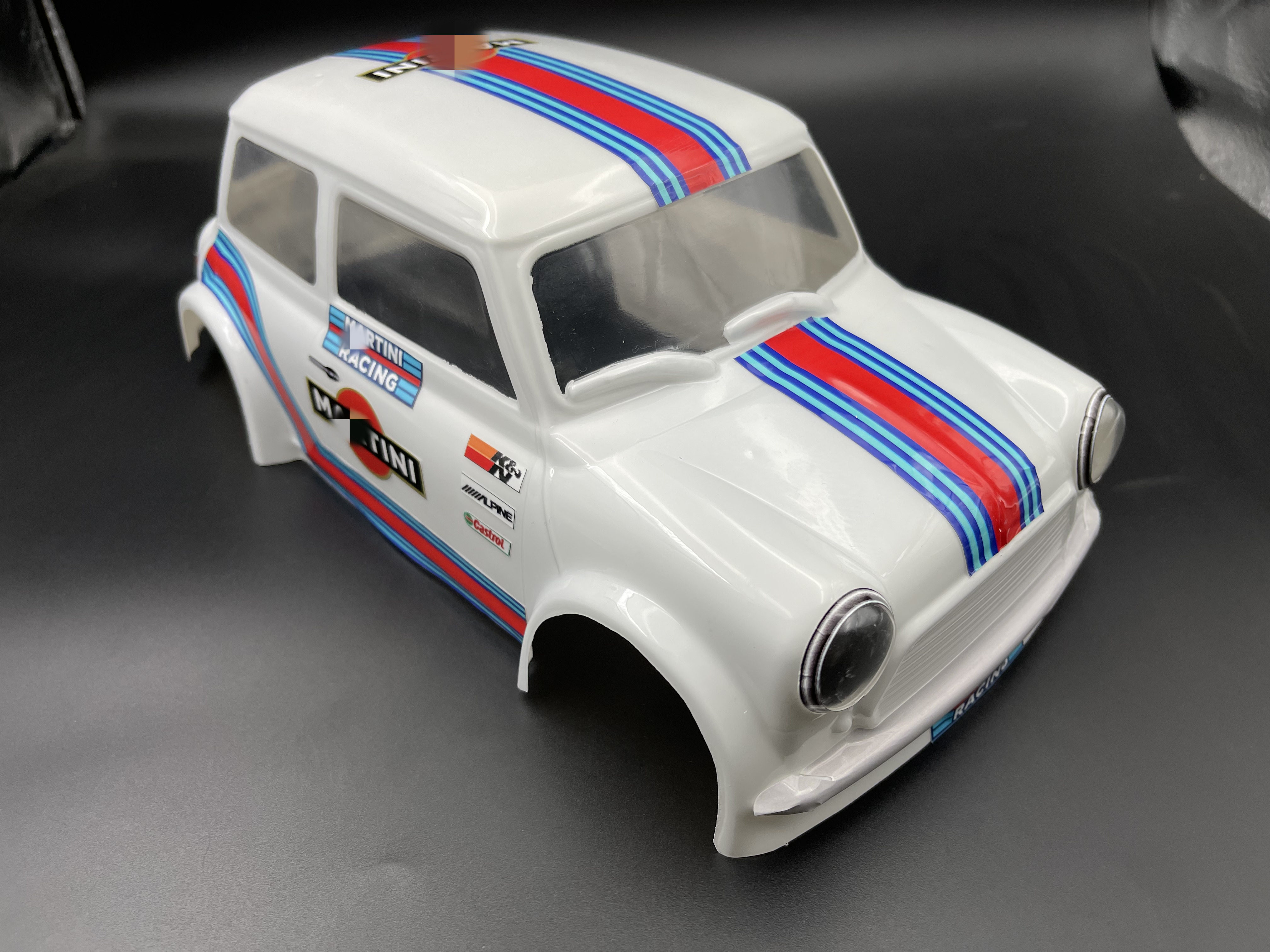 1|10 BMW 미니 M 자동차 쉘 M03 PVC 투명 자동차 쉘 210MM 휠베이스 마티니 스티커