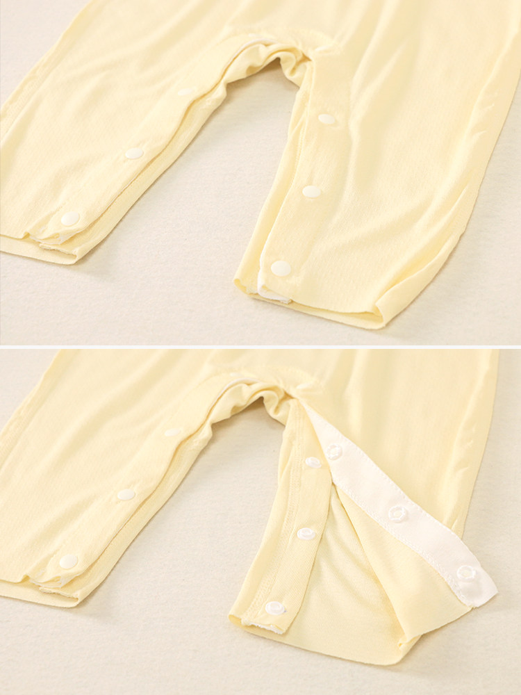 BABY ONE-PIECE LONG SLEEVED BABY BOYS AND GIRLS SPRING AND AUTUMN MODAL TODDLER THIN PAJAMAS SUMMER CLOTHES CRAWL CLOTHES
