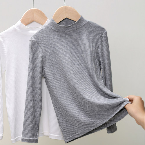 儿童半高领长袖打底衫