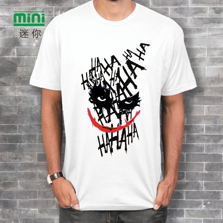 Joker Tattoo HAHA DC漫畫反派蝙蝠俠小醜羅賓印花男女情侶T恤在類目 男裝, T恤中 - 來自Buy2taobao.com提供專業的淘寶代購服務
