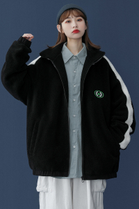 中性风 秋季立领保暖棉服厚实羊羔毛外套男女潮MY1003 P85控108图片