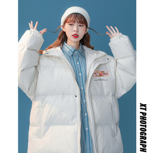 中性 冬季慵懒宽松连帽羽绒服白鸭绒外套新YR6133 P225 控298,男装羽绒服,电商A268