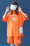 中性夏宽松休闲运动短裤圆领欢喜短袖女针织套装男TZ625P50控68，男装牛仔裤，电商A268