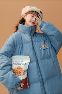 中性风 2023新款棉衣彩虹印花面包服情侣外套MY2052 P115控138图片