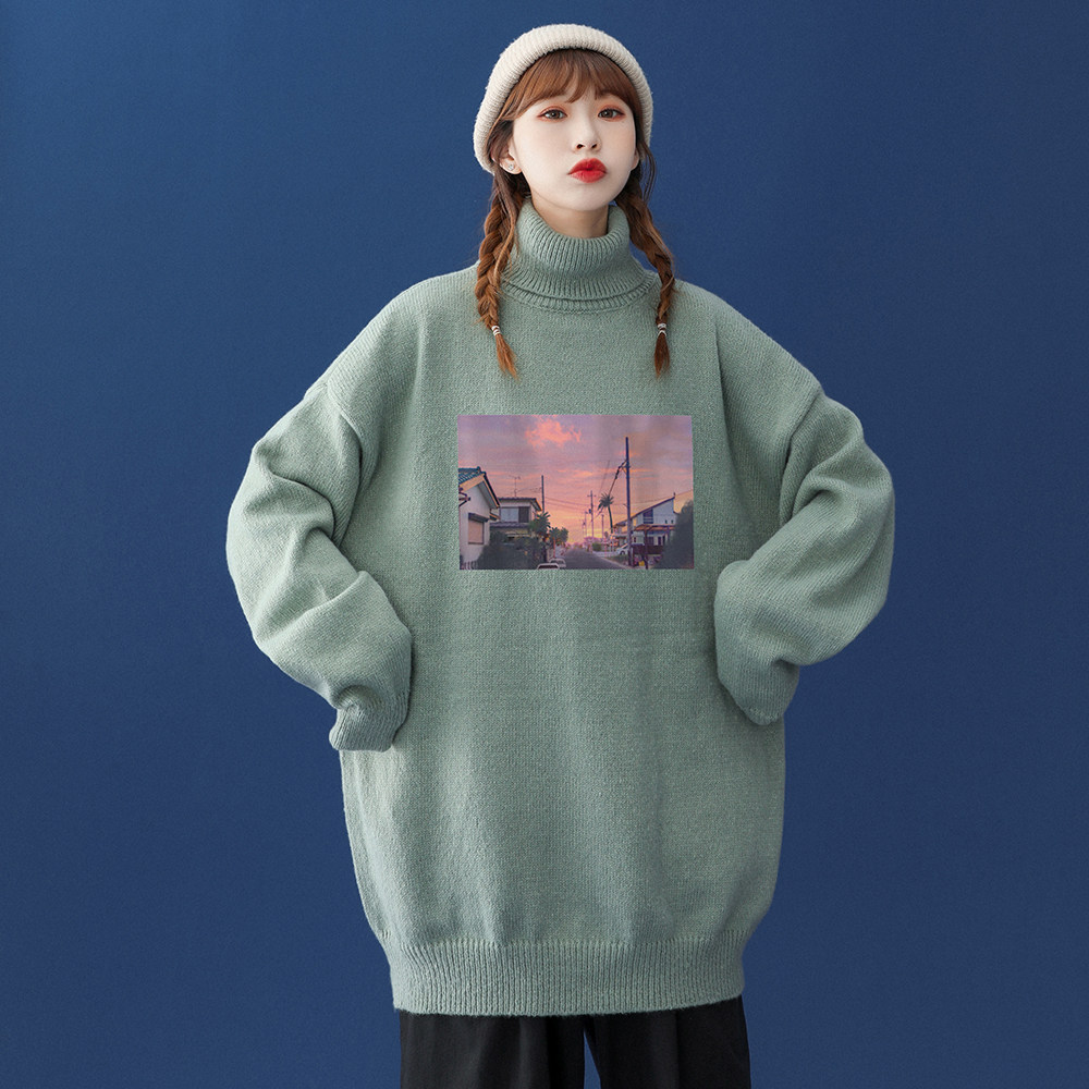 中性冬季宽松百搭毛衣男女潮流针织衫新潮M6913P65控78加绒P75，男装针织衫/毛衣，电商A268