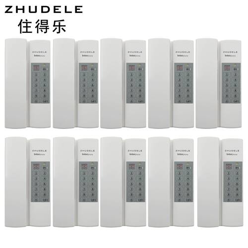 10路对讲系统，可扩展实现99路话机对讲，呼叫，群呼，公共通话，保密通话，来电显示，来电闪光，扩音等功能。