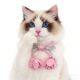 甜美猫咪蝴蝶结花苞可调节项圈宠物珍珠花朵装 饰脖圈宠物饰品可爱