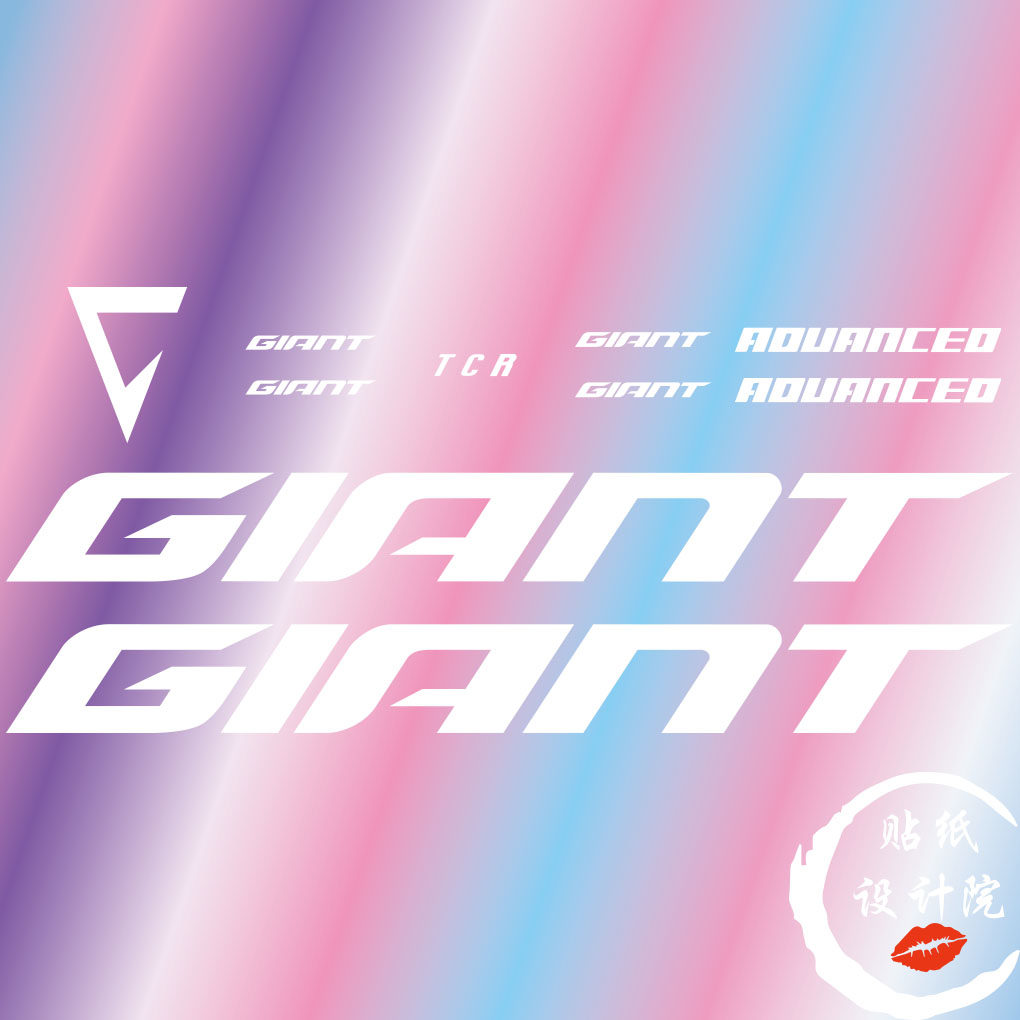 适用GIANT捷安特公路车贴纸车架反光贴碳纤维自行车车架贴纸定制