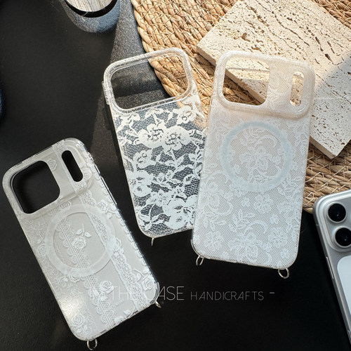 法式复古蕾丝iPhone17磁吸手机壳