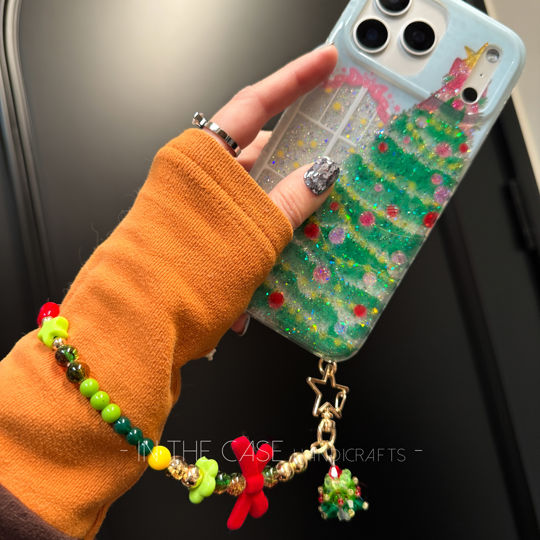 圣诞节限定圣诞树挂链防摔手机壳