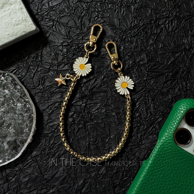 清新小雏菊挂链皮质手机壳iphone