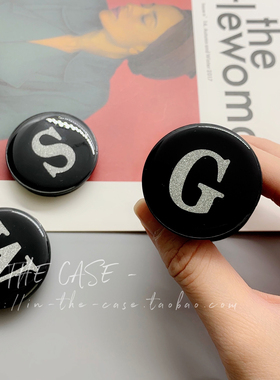 InTheCase 定制字母闪粉花体字抖音伸缩气囊手机支架看剧神器包邮