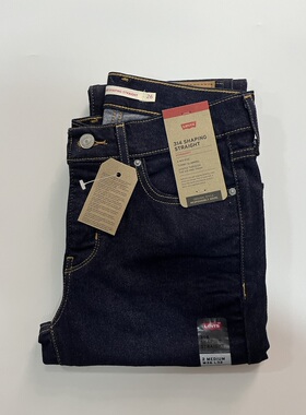 现货Levi's/李维斯女314深蓝色水洗中腰直筒牛仔裤#196310001