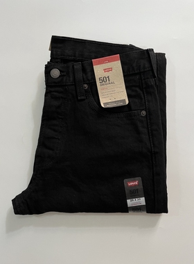 现货Levi's/李维斯男501黑色中腰直筒牛仔裤#005012442