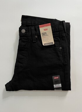 现货Levi's/李维斯男501黑色中腰直筒牛仔裤#005012442