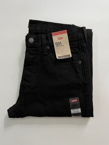 现货Levi's/李维斯男501黑色中腰直筒牛仔裤#005012442