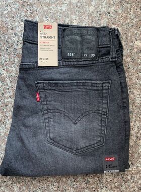 现货Levi's/李维斯男514常规直筒灰色水洗牛仔裤#005141265