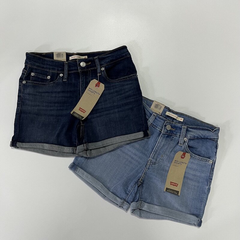 Levi's/李维斯中腰棉弹牛仔短裤