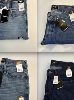 现货Lee男蓝色水洗系列直筒微喇叭牛仔裤多色#1123