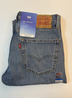 现货Levi’s/李维斯男冰酷505蓝色水洗薄款直筒牛仔裤#005053236