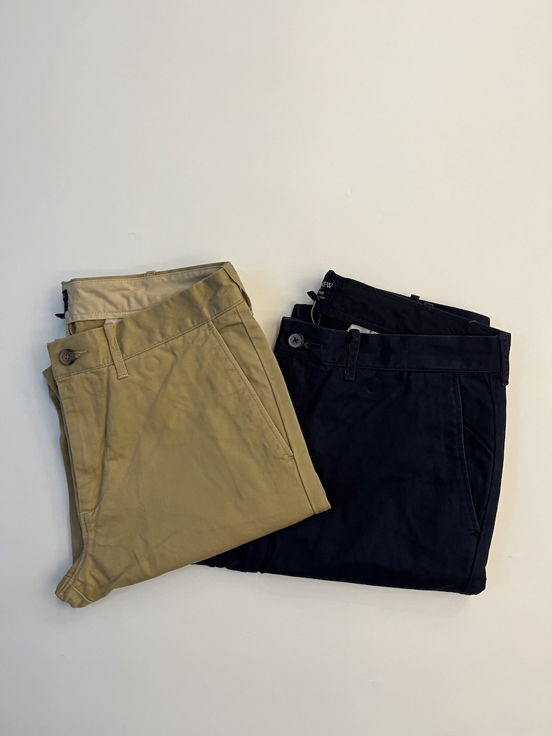 J.CREW男纯棉中腰修身小脚休闲裤