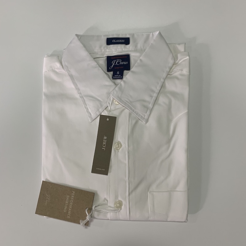 J.CREW男纯色棉质休闲长袖衬衫