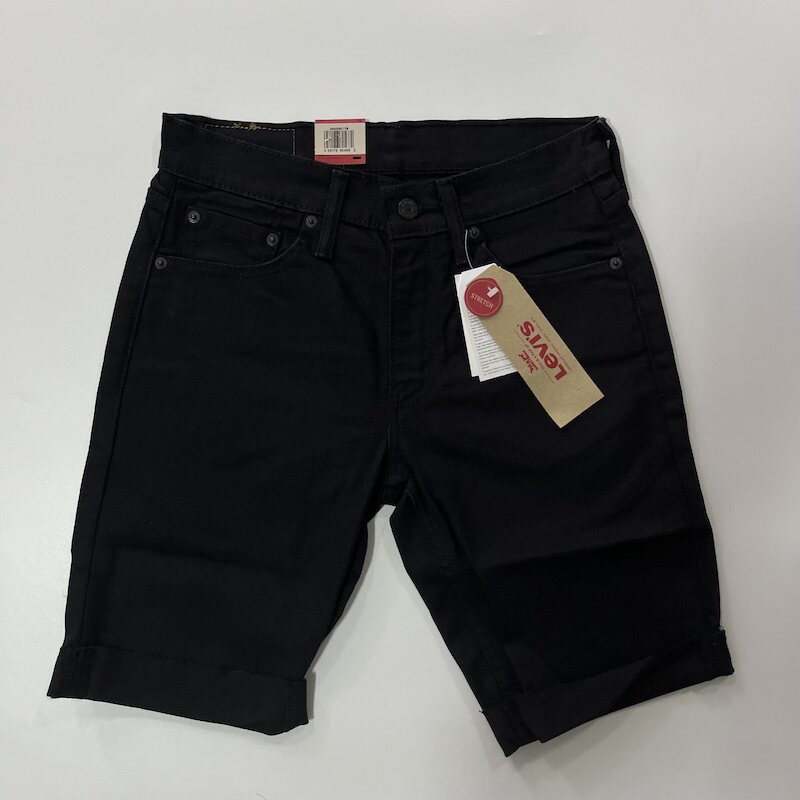 现货Levi's/李维斯男511黑色水洗修身牛仔短裤#365550178
