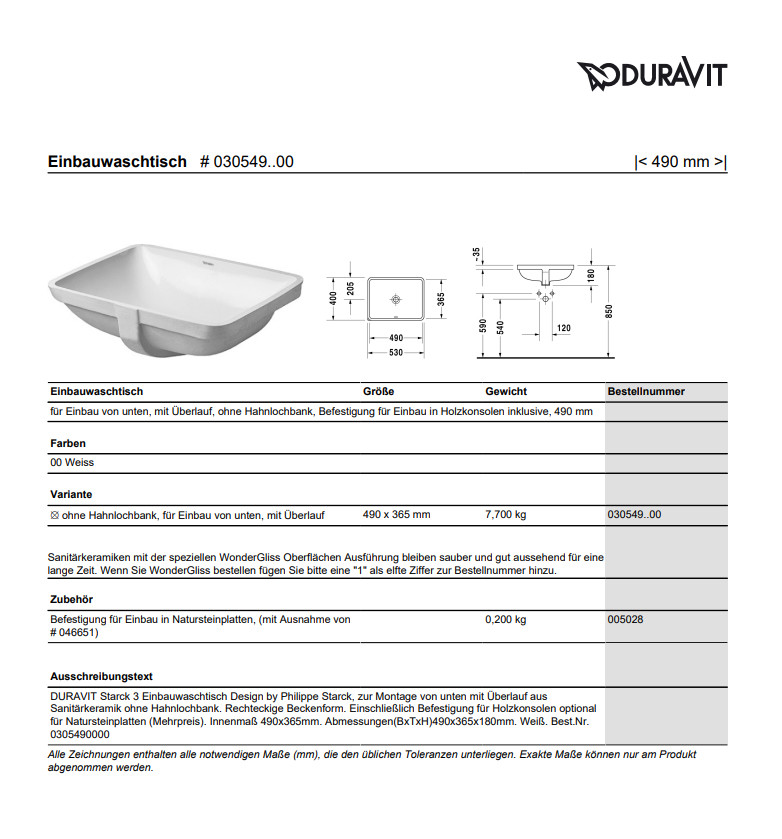 杜拉维特030549台下盆 爆款