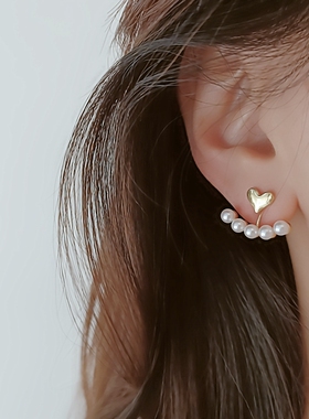 无耳洞佩戴精致爱心珍珠蚊香盘耳夹女硅胶防掉轻奢高级感耳饰新款