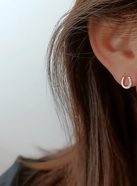 无耳洞入闪钻U字马蹄形无痛蚊香盘耳夹女高级感小众设计气质新款