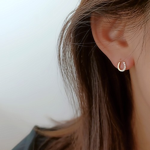 无耳洞闪钻U字马蹄形蚊香盘耳夹