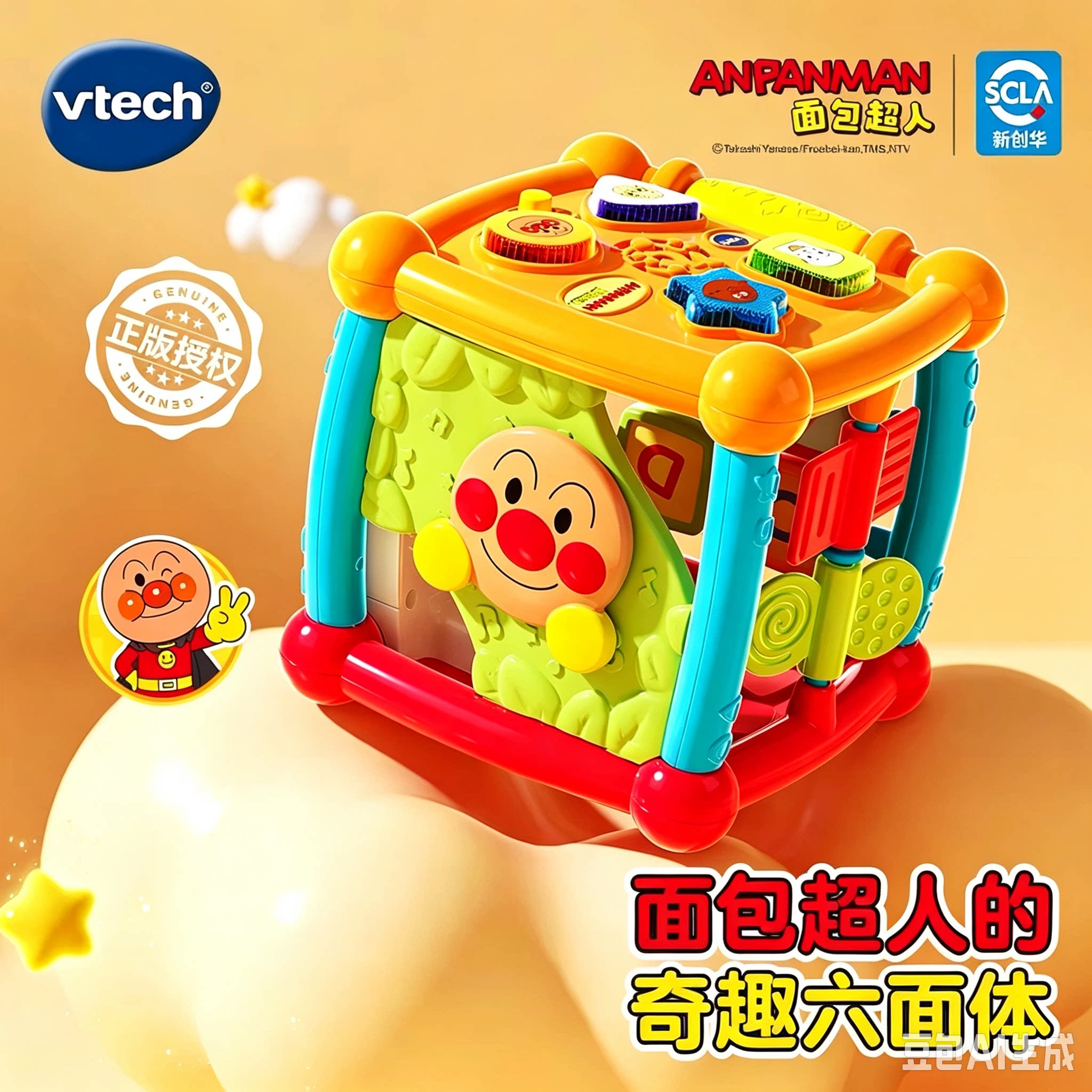 伟易达面包超人六面体早教玩具