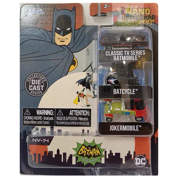 JADA正版蝙蝠侠迷你合金车组蝙蝠车摩托小丑车收藏手办 Batmobile