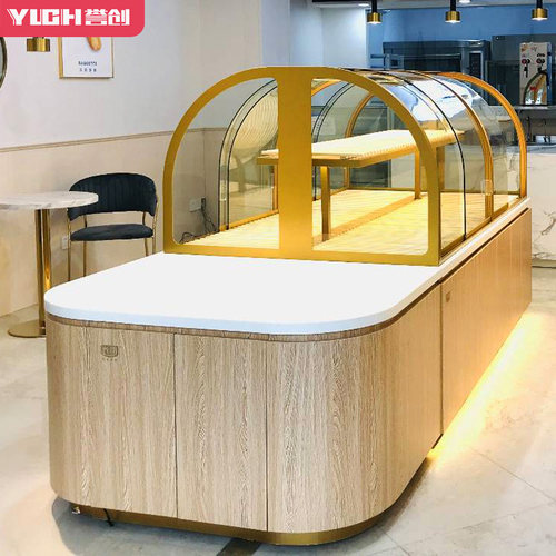 弧形蛋糕店设备商用面包柜