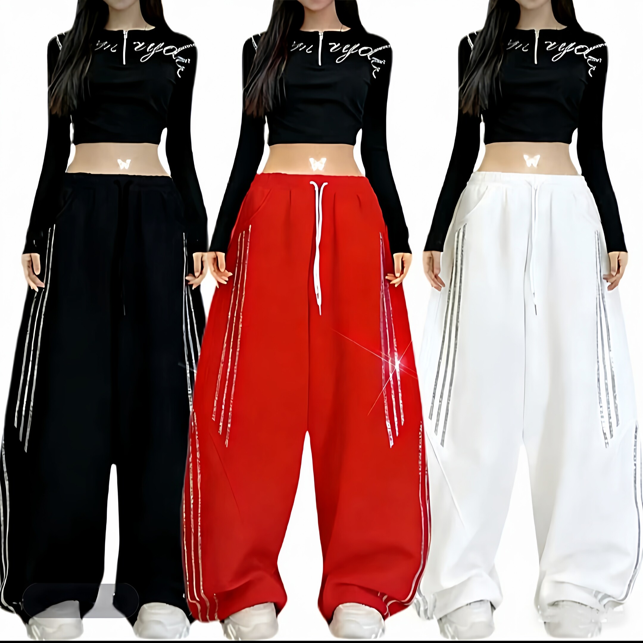 2025新款秋冬双层空气棉广场舞裤女宽松休闲运动卫裤曳步舞表演裤,女装/女士精品,卫裤,淘宝优惠券,粉丝福利购,淘宝优惠卷