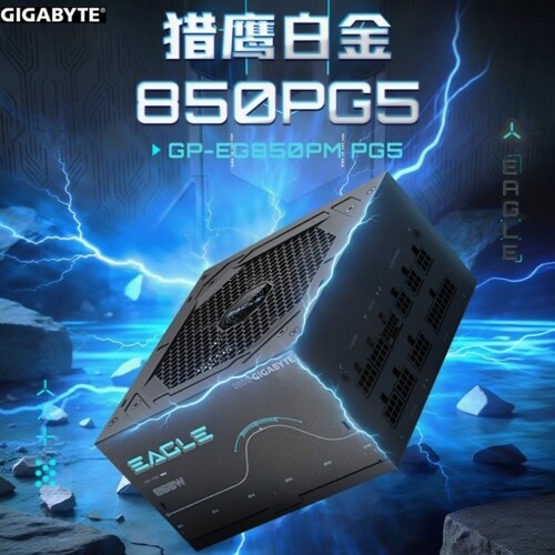 技嘉猎鹰/冰猎鹰 80PLUS/PPLP双白金牌认证氮化镓850W全模组电源