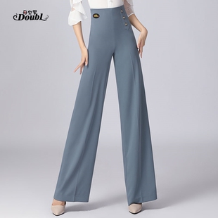 薄吉特巴舞裤 丹宝罗拉丁舞女裤 摩登舞练功裤 高腰灰蓝舞蹈裤 子 新款