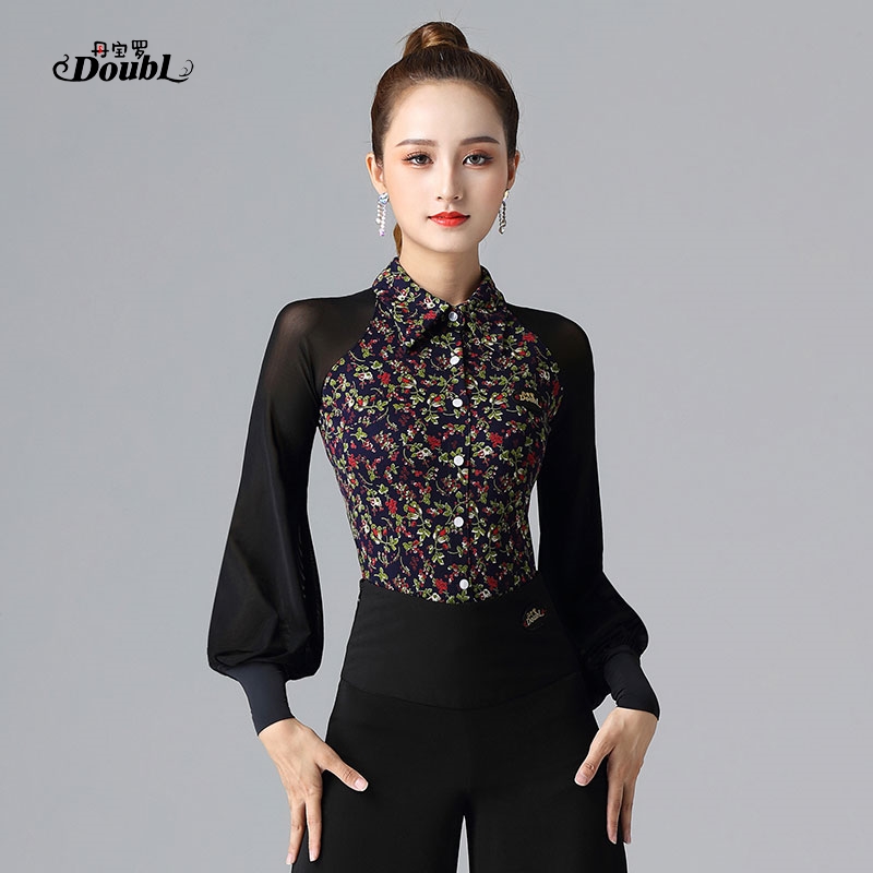 丹宝罗衬衣领长袖华尔兹上