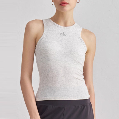 ALO罗纹显瘦圆领运动健身背心女