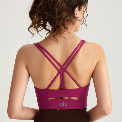 ALO交叉肩带高防震健身运动文胸